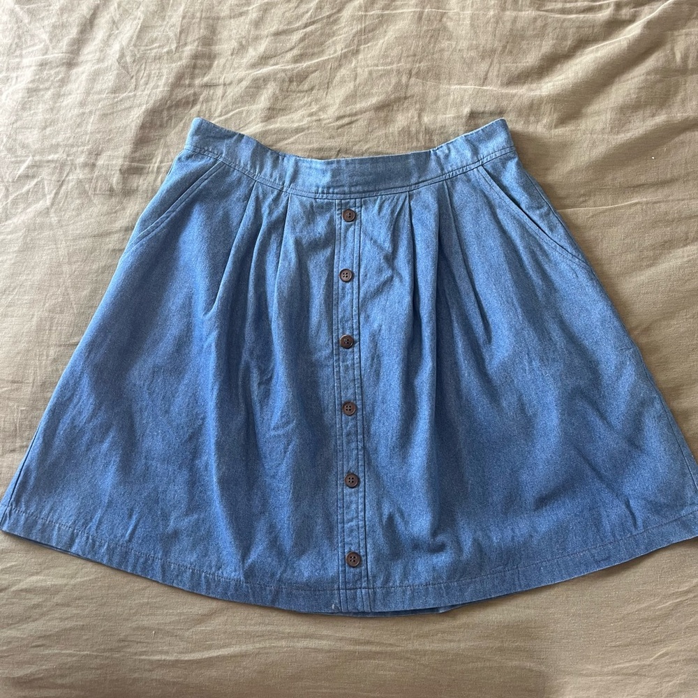 Denim Birds of North America Bushrunner skirt size 14 Made in Canada